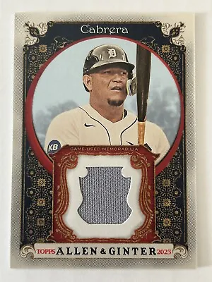 2023 Topps Allen & Ginter Miguel Cabrera Jersey Relic Detroit Tigers #AGRB-MCA • $12.99