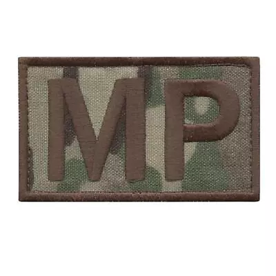 MP Police Multicam Embroidered Morale Tactical Brassard Touch Fastener Patch • $7.95