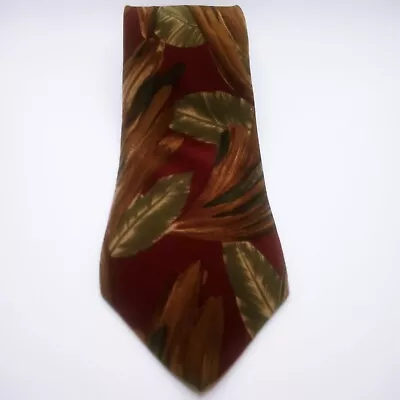 Men's Tie Alcione Milano For Today's Man 100% Silk Floral Print Necktie • $12.99