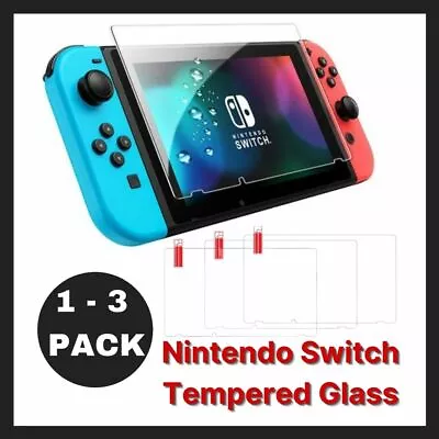 1-3 Pack Nintendo Switch Tempered Glass Screen Protector Film 9H Ultra Clear HD • $23.95
