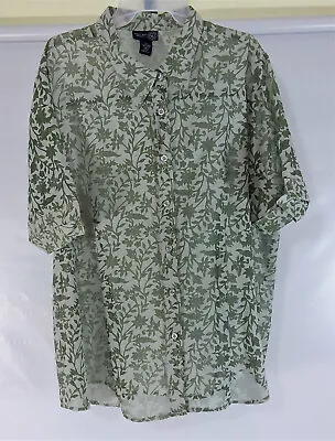 Venezia Jeans Clothing Co. Sheer Blouse Size 22 Poly Cotton Blend • $3.59