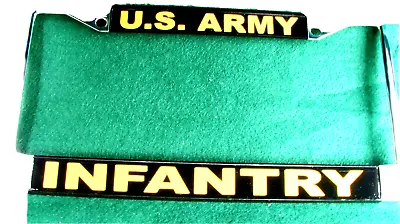 -U.S. ARMY-Infantry-License Plate Frame-Chromed Cast Metal-#811026 • $19.95