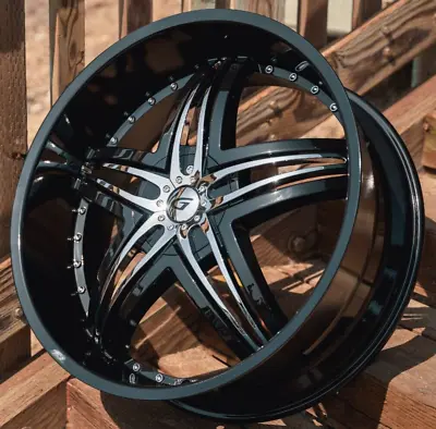 4 Custom 20 Inch Wheels Rims 5X120 +20mm Black  Chevy S10 2wd / 1984-1992 Camaro • $1350