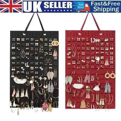 Wall Hanging Earrings Display Organizer Holder Jewelry Necklace Rack Stand UK • £6.99