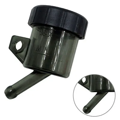 Black Motorcycle Master Cylinder Fluid Oil Reservoir Cup Front Brake Clutch Tank • £9.06