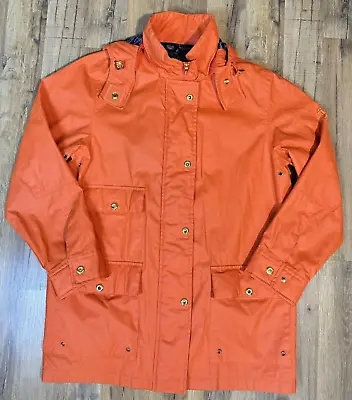 Vintage Ralph Lauren  Lauren Authentic Marine Supply Co.  Orange Raincoat Medium • $44.95