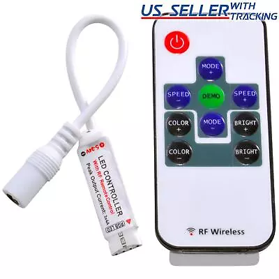 Inline RF Controller With Remote For RGB LED Strip Light • $6.99