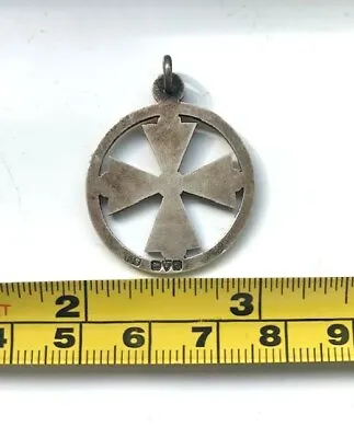 Masonic Large Antique Solid Stamped Silver Maltese Cross Of St. John Watch Fob. • £35