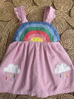 Mini Boden Baby Girls Rainbow Cord Pinafore Dress 18 24 Mth 🌈🌸 • £9.99