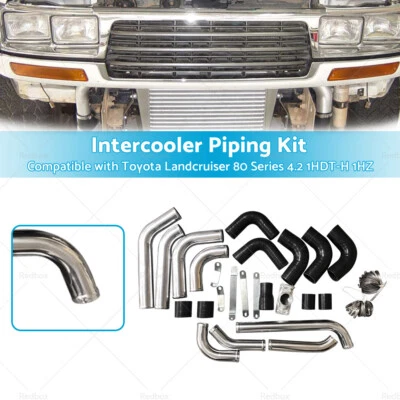 Intercooler Piping Kit Suitable For Toyota Landcruiser 80 Series 4.2 1HDT-H 1HZ • $492.29