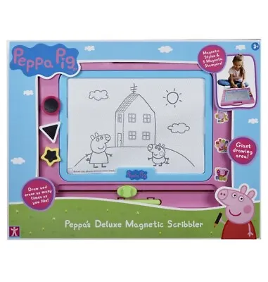 Peppa Pig Deluxe Magnetic Scribbler Drawing Board Educational Kids Creative New • £14.99