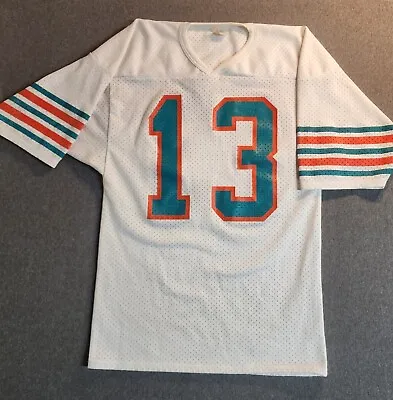 Vtg 90s MacGregor Sand Knit ? Dan Marino Miami Dolphins Jersey #13 Sz L • $59.99