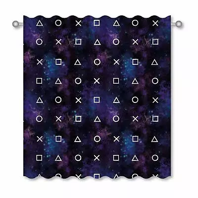 Playstation Nebula Curtains Controller Icons Design 66  Wide X 72  Drop • £21.99