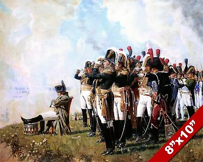 Napoleon & French Generals Watch Battle Of Borodino Painting Art Canvas Print • $14.99