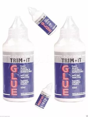 £8.99 • Buy 2 X Hi Tack Trim It Fabric Glue 60 Ml | Art Beads Sequins Diamante Rhinestones