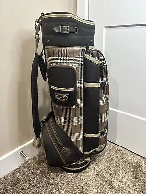 Vintage BELDING SPORTS CLASSIC Passage Plaid Golf Club Cart Bag 6-Way Divider • $129.99