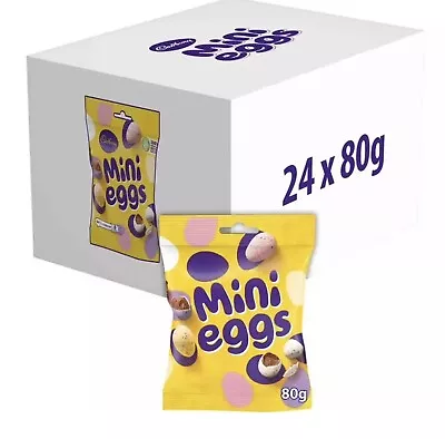 Cadbury Mini Eggs 80g Bulk Pack Clearance Easter Kids Chocolate 24 Bags • £24.99