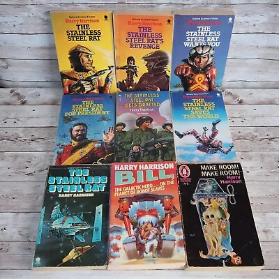 £24.99 • Buy Harry Harrison  The Stainless Steel Rat Book Bundle  Vintage Sci-Fi Novels X 9