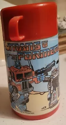 Vintage 1984 Transformers Thermos For Lunchbox  Aladdin  • $19.99