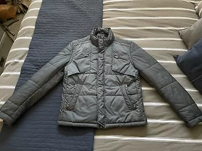 Versace Men’s Puffer Jacket Grey 52 Excellent Condition Authentic • $99.99