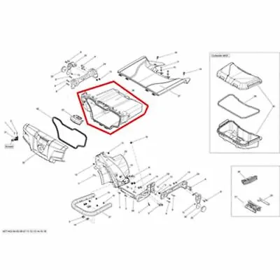 New Oem Can-am Outlander 500 Efi Rear Cargo Storage Box Body • $99.95