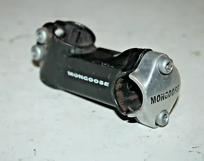 Mongoose 1 1/8  Threadless MTB Bike Stem Black 80mm 27º Rise 22.2mm USA Shipper! • $10.57