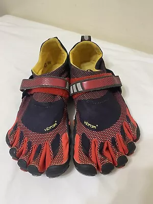 Vibram FiveFingers Red Black EL-X Barefoot M3483 Toes Shoes Men’s 10.5 (44) • $59