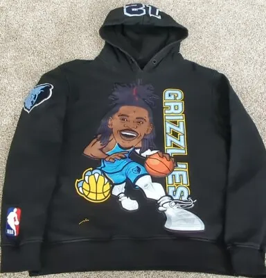 Pro Standard X Ja Morant Memphis Grizzlies Caricature Hoodie Embroidered Small • $54.91