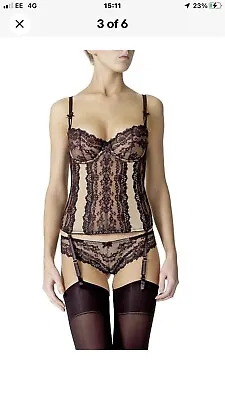 Myla Black/nude Nicole Basque Size Medium.  Perfect Gift • £25