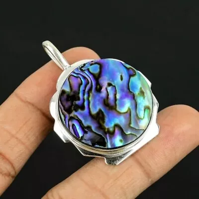 Abalone Shell Gemstone Handmade 925 Sterling Silver Jewelry Pendant 1.97  • $10.80