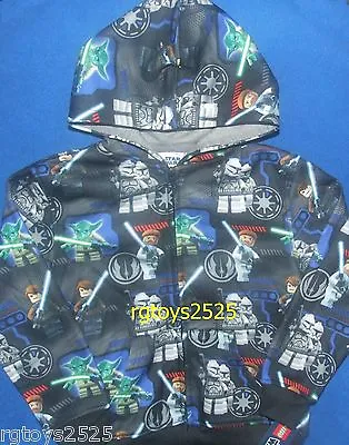 £28.38 • Buy Star Wars Lego Hoodie Jacket Size 4-5 XS New Childs Skywalker Yoda Trooper Obi