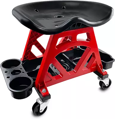 Durable Mechanic Stool Chair With Wheels Heavy Duty Garage Shop Stool On Wheels • $82.99