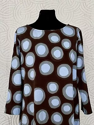 MARIMEKKO Top Blouze 3/4 Sleeve  Size M Cotton Elastan • $46.99