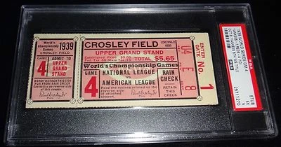 $1499.99 • Buy 1939 World Series Game 4 Ticket  Yankees Clincher WIN 8TH WS Title  PSA 5 Rare!!