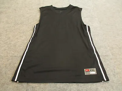 Nike Shirt Mens 2XL XXL Black Sleeveless Tank Muscle Top Basketball Jersey • $16.97
