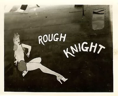 Org. Nose Art Photo: B-24 Bomber  ROUGH KNIGHT !!! • $11.50