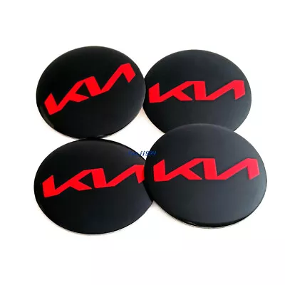 2.2'' Black Red KN CAR Wheel Hub Cap Sticker 56mm For K5 Forte Optima K3 Sorento • $10.93