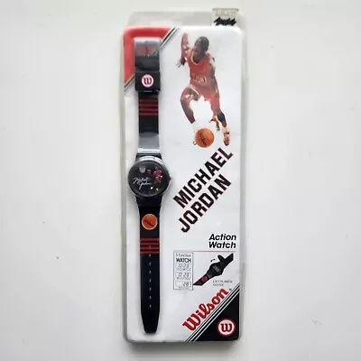 Vintage Michael Jordan Chicago Bulls Wilson Action Watch Sealed NIB • $27.50