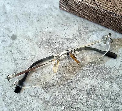 Vintage Cartier Rimless Glasses / Paris Luxury Designer Eyeglasses VTG Fashion • $349