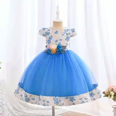 Elegant Girl Dresses Sequins Princess Dress Baby Girl Birthday Party Flower ... • £44.62