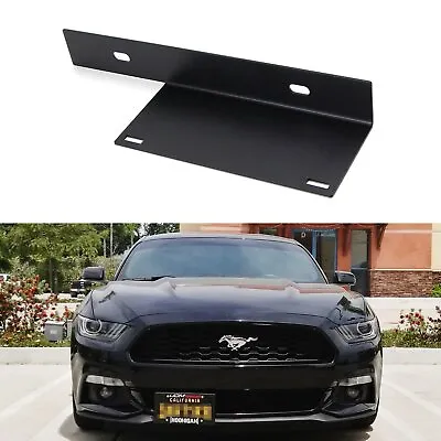 No Drill Front Bumper License Plate Bracket Relocator For 2015-2023 Ford Mustang • $38.69