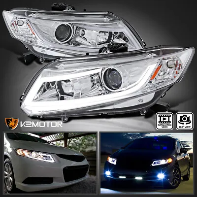 Fits 2012-2015 Honda Civic LED Bar Projector Headlights Lamps Left+Right 12-15 • $287.38
