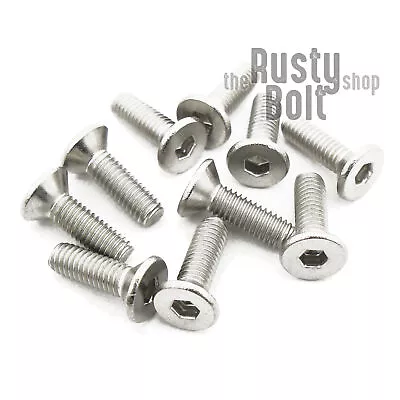 M3 X 10mm Socket Flat Head Screws A2 304 18-8 Stainless Steel • $1.76