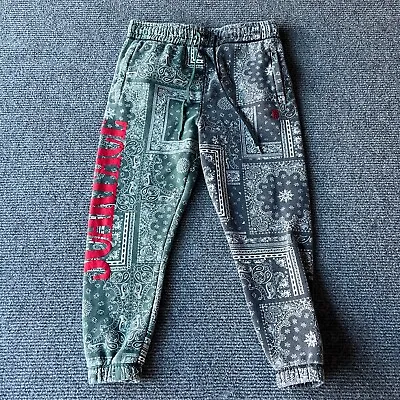 Scarface X Shoe Palace Pants Mens Medium Black Green Joggers Sweatpants Paisley • $25.42