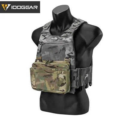 IDOGEAR Tactical DOPE Front Flap Pouch W/ Mag Pouch Kangaroo Pocket Full Set MC • $35.91