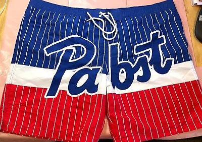 Pabst Blue Ribbon Swim Trunks Board Shorts Men's Size XXL Mesh Lined Beer NWOT • $24.95