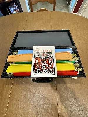 Beautiful Mah Jong Set 166 Tiles And 5 Racks With Professional Hard Case Plus! • $99.99