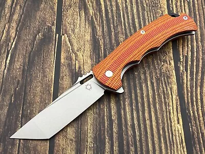 Sixleaf Folding Knife VG10 Blade G10 Handle Fast Open Camping Knife SL-01-Orange • $13.50