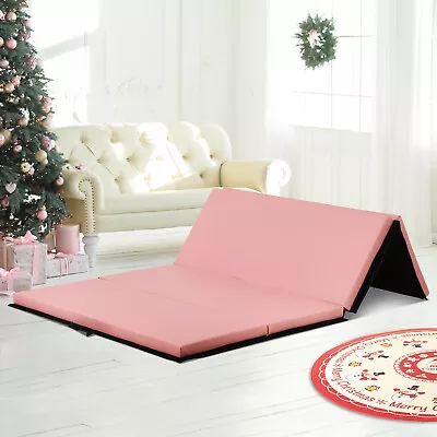 Gymnastics Gym Mat 4'x6'x2  Folding Fitness Yoga Stretching Workout Tumble Mat • $81.99