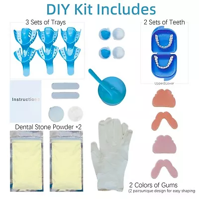 DIY 2-set Denture Impression Kit Custom Partial Denture Upper / Lower Denture • $82